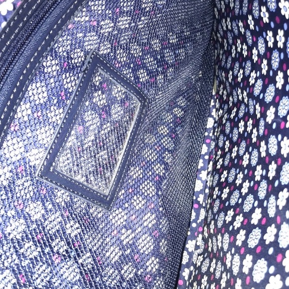 Large Purple & Pink Vera Bradley Laptop Travel Bag - Picture 7 of 7